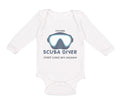 Long Sleeve Bodysuit Baby Future Scuba Diver Just like My Daddy Cotton