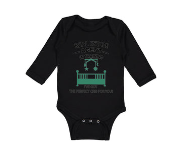 Long Sleeve Bodysuit Baby Real Estate Agent I'Ve Got Perfect Crib Cotton