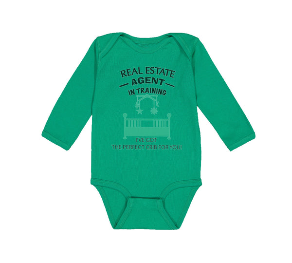 Long Sleeve Bodysuit Baby Real Estate Agent I'Ve Got Perfect Crib Cotton