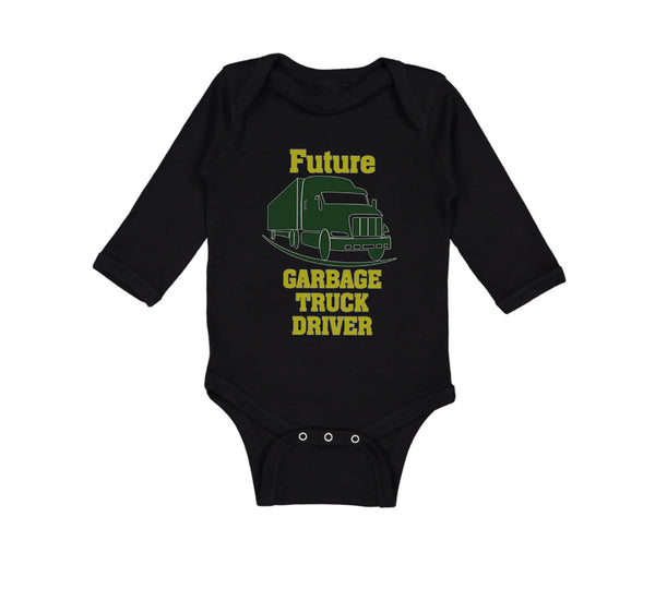 Long Sleeve Bodysuit Baby Future Garbage Truck Driver Boy & Girl Clothes Cotton - Cute Rascals