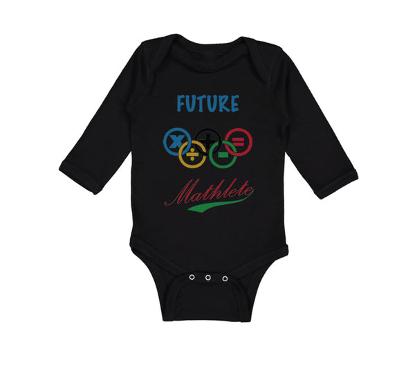 Long Sleeve Bodysuit Baby Future Mathlete Math Geek Funny Boy & Girl Clothes - Cute Rascals