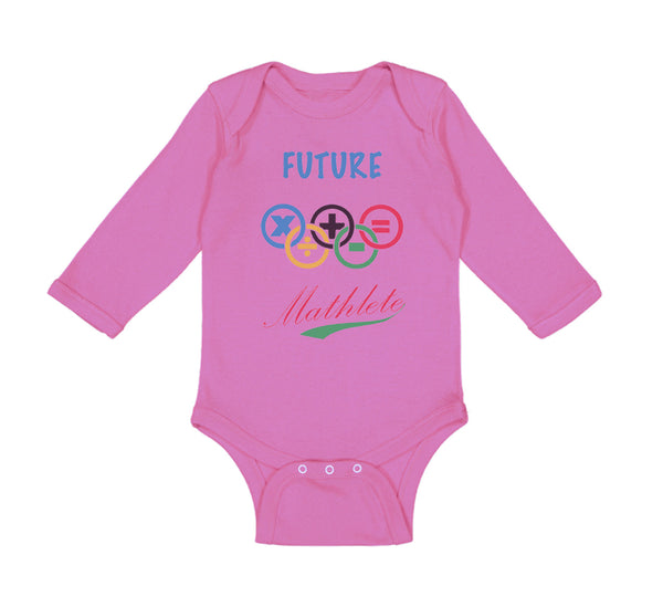 Long Sleeve Bodysuit Baby Future Mathlete Math Geek Funny Boy & Girl Clothes - Cute Rascals