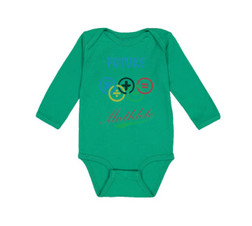 Long Sleeve Bodysuit Baby Future Mathlete Math Geek Funny Boy & Girl Clothes