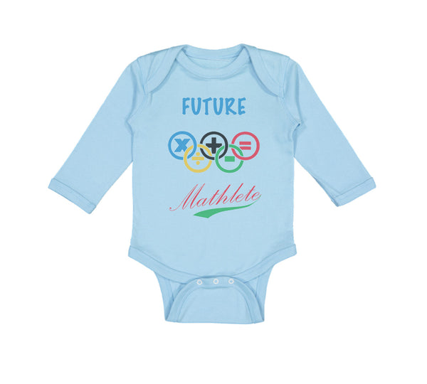 Long Sleeve Bodysuit Baby Future Mathlete Math Geek Funny Boy & Girl Clothes - Cute Rascals