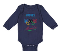 Long Sleeve Bodysuit Baby Future Mathlete Math Geek Funny Boy & Girl Clothes - Cute Rascals