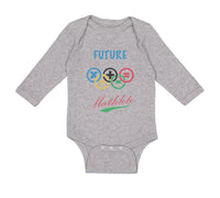 Long Sleeve Bodysuit Baby Future Mathlete Math Geek Funny Boy & Girl Clothes - Cute Rascals