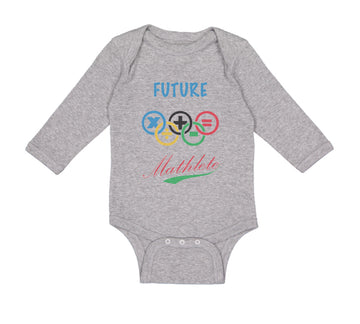 Long Sleeve Bodysuit Baby Future Mathlete Math Geek Funny Boy & Girl Clothes