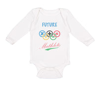 Long Sleeve Bodysuit Baby Future Mathlete Math Geek Funny Boy & Girl Clothes - Cute Rascals