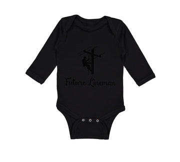 Long Sleeve Bodysuit Baby Future Lineman Style C Boy & Girl Clothes Cotton