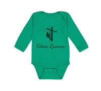 Long Sleeve Bodysuit Baby Future Lineman Style C Boy & Girl Clothes Cotton - Cute Rascals