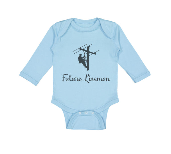 Long Sleeve Bodysuit Baby Future Lineman Style C Boy & Girl Clothes Cotton - Cute Rascals