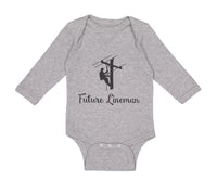 Long Sleeve Bodysuit Baby Future Lineman Style C Boy & Girl Clothes Cotton - Cute Rascals