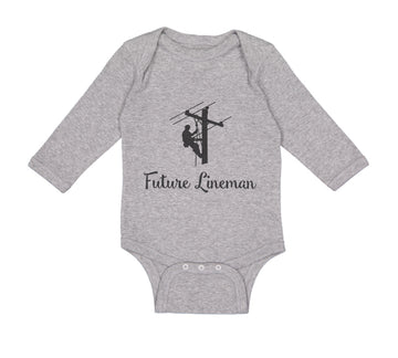 Long Sleeve Bodysuit Baby Future Lineman Style C Boy & Girl Clothes Cotton