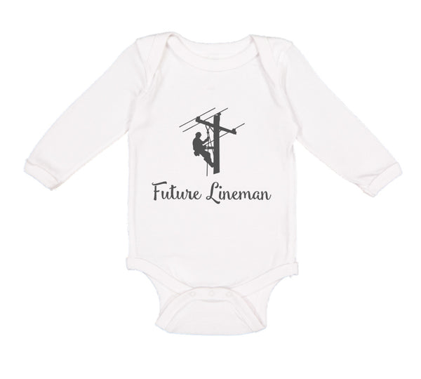 Long Sleeve Bodysuit Baby Future Lineman Style C Boy & Girl Clothes Cotton - Cute Rascals