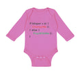 Long Sleeve Bodysuit Baby Diaper 0 Me Else Geek Funny Nerd Boy & Girl Clothes