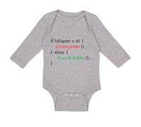 Long Sleeve Bodysuit Baby Diaper 0 Me Else Geek Funny Nerd Boy & Girl Clothes - Cute Rascals