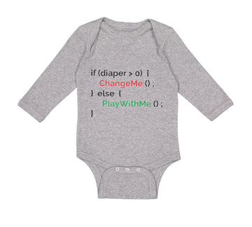 Long Sleeve Bodysuit Baby Diaper 0 Me Else Geek Funny Nerd Boy & Girl Clothes