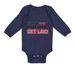 Long Sleeve Bodysuit Baby I'M Proof That Nerds Get Laid Funny Nerd Geek Cotton