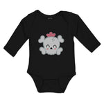 Long Sleeve Bodysuit Baby Cross Bone Skull Head Boy & Girl Clothes Cotton - Cute Rascals