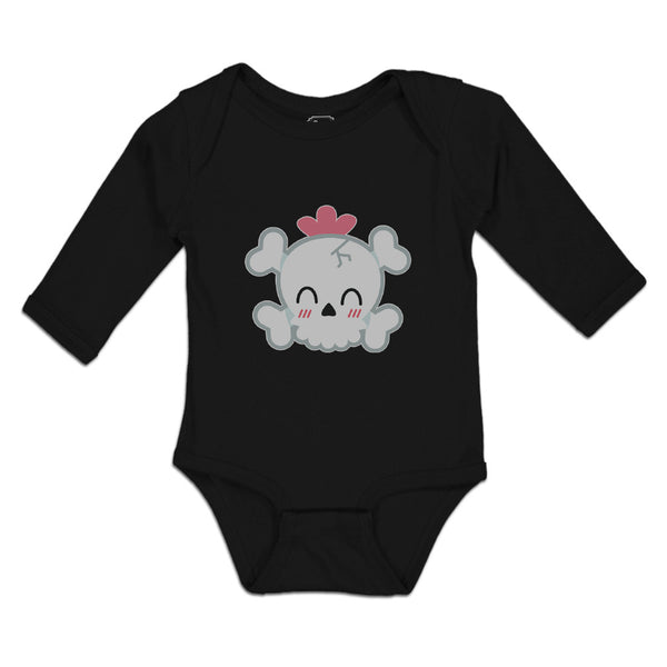 Long Sleeve Bodysuit Baby Cross Bone Skull Head Boy & Girl Clothes Cotton - Cute Rascals