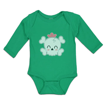 Long Sleeve Bodysuit Baby Cross Bone Skull Head Boy & Girl Clothes Cotton