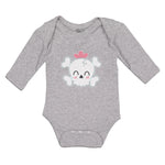 Long Sleeve Bodysuit Baby Cross Bone Skull Head Boy & Girl Clothes Cotton - Cute Rascals