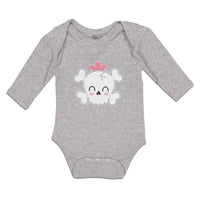 Long Sleeve Bodysuit Baby Cross Bone Skull Head Boy & Girl Clothes Cotton - Cute Rascals