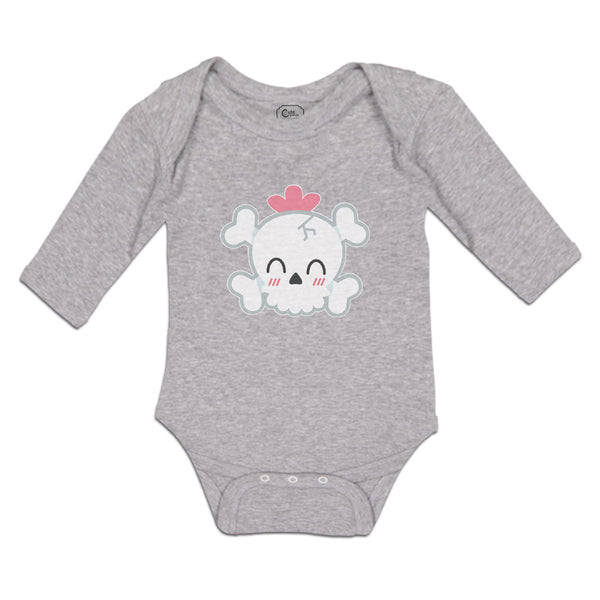 Long Sleeve Bodysuit Baby Cross Bone Skull Head Boy & Girl Clothes Cotton - Cute Rascals