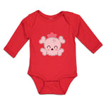 Long Sleeve Bodysuit Baby Cross Bone Skull Head Boy & Girl Clothes Cotton - Cute Rascals