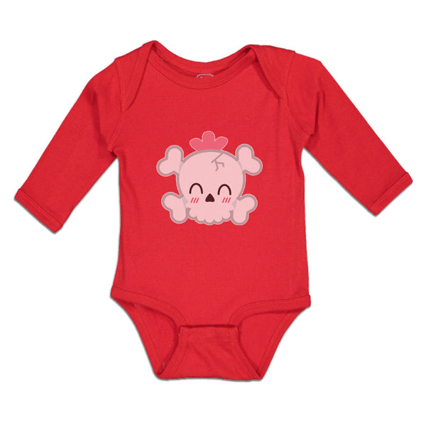 Long Sleeve Bodysuit Baby Cross Bone Skull Head Boy & Girl Clothes Cotton - Cute Rascals