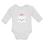 Long Sleeve Bodysuit Baby Cross Bone Skull Head Boy & Girl Clothes Cotton - Cute Rascals