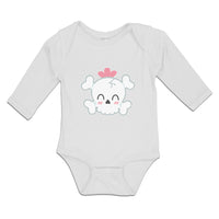 Long Sleeve Bodysuit Baby Cross Bone Skull Head Boy & Girl Clothes Cotton - Cute Rascals