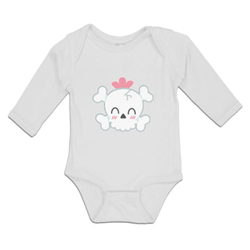 Long Sleeve Bodysuit Baby Cross Bone Skull Head Boy & Girl Clothes Cotton