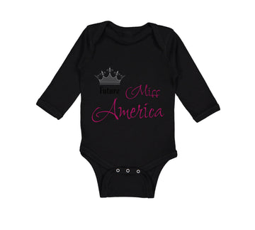 Long Sleeve Bodysuit Baby Future Miss America Boy & Girl Clothes Cotton