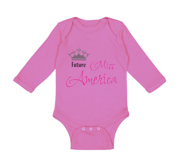 Long Sleeve Bodysuit Baby Future Miss America Boy & Girl Clothes Cotton - Cute Rascals