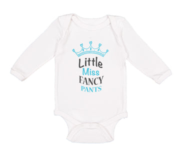 Long Sleeve Bodysuit Baby Little Miss Fancy Pants Boy & Girl Clothes Cotton