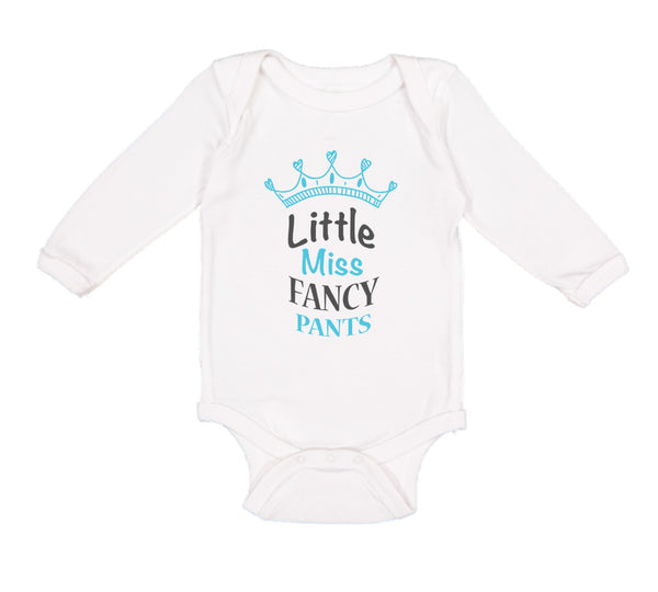 Long Sleeve Bodysuit Baby Little Miss Fancy Pants Boy & Girl Clothes Cotton