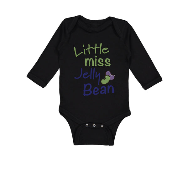 Long Sleeve Bodysuit Baby Little Miss Jelly Bean Funny Humor Boy & Girl Clothes