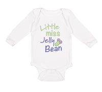 Long Sleeve Bodysuit Baby Little Miss Jelly Bean Funny Humor Boy & Girl Clothes