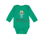 Long Sleeve Bodysuit Baby Mommy's Little Nugget Funny Mom Mothers Day Cotton