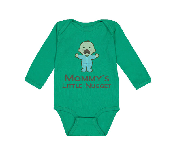 Long Sleeve Bodysuit Baby Mommy's Little Nugget Funny Mom Mothers Day Cotton