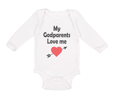 Long Sleeve Bodysuit Baby My Godparents Love Me A Boy & Girl Clothes Cotton