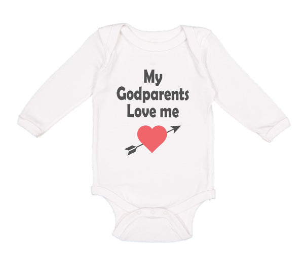 Long Sleeve Bodysuit Baby My Godparents Love Me A Boy & Girl Clothes Cotton