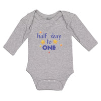 Long Sleeve Bodysuit Baby Half Way to 1 Boy & Girl Clothes Cotton - Cute Rascals