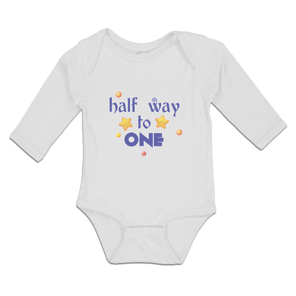 Long Sleeve Bodysuit Baby Half Way to 1 Boy & Girl Clothes Cotton - Cute Rascals