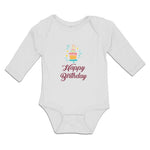 Long Sleeve Bodysuit Baby Happy Birthday Boy & Girl Clothes Cotton - Cute Rascals