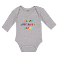 Long Sleeve Bodysuit Baby Happy Birthday Daddy Boy & Girl Clothes Cotton