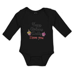 Long Sleeve Bodysuit Baby Happy Birthday Daddy I Love You Boy & Girl Clothes - Cute Rascals