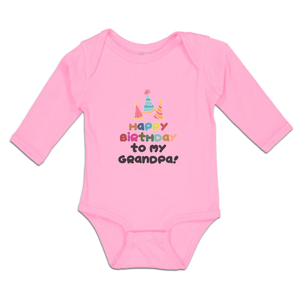 Long Sleeve Bodysuit Baby Happy Birthday to My Grandpa! Boy & Girl Clothes - Cute Rascals