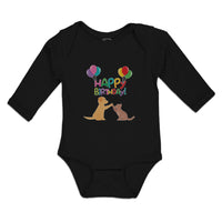 Long Sleeve Bodysuit Baby Happy Birthday! Boy & Girl Clothes Cotton - Cute Rascals